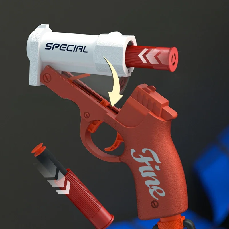 Mini S686 wyrzutnia miękkich pocisków pistolet zabawkowy powłoka rzucanie Airsoft pianka Bullet Blaster CS broń zewnętrzna pistolet dla dzieci