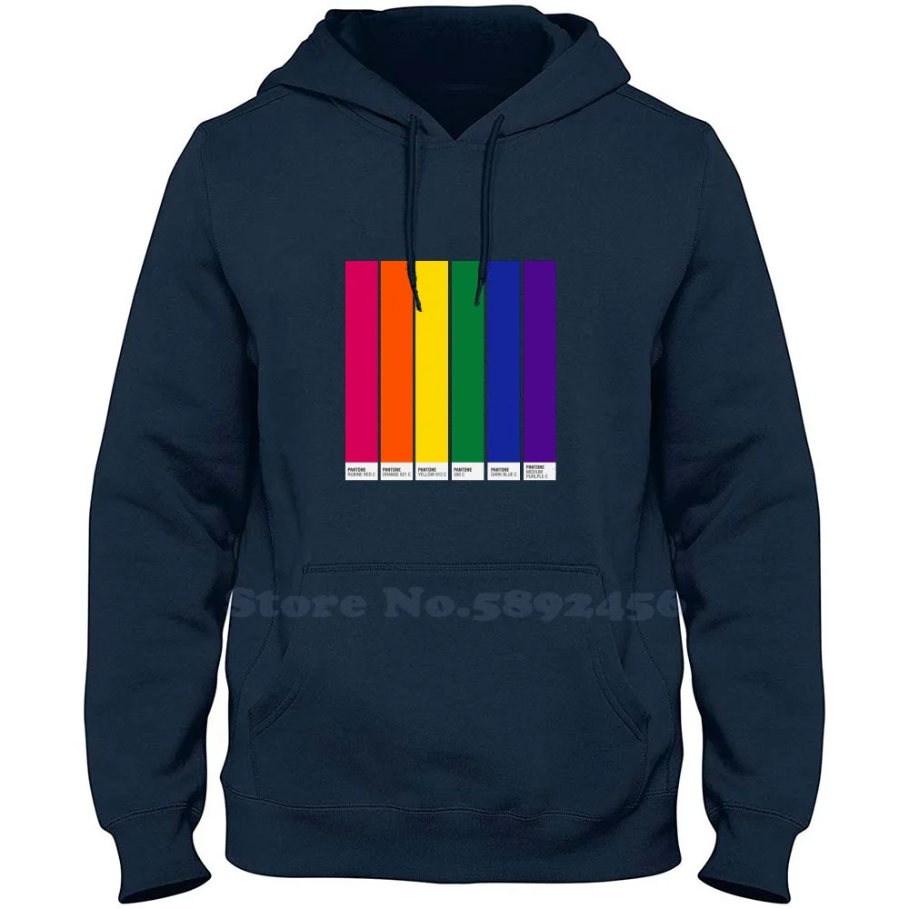 

Pantone Pride Flag Long Sleeve Sweatshirt Casual 100% cotton Hoodie