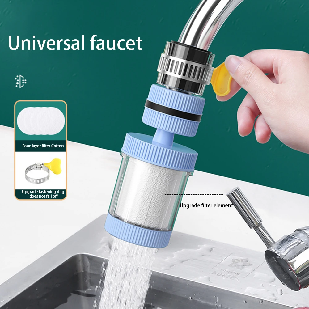 Stainless Steel 1080 Universal Rotation Faucet Robotic Arm Metal Swivel Extension Faucet Aerator Kitchen Sink Tap Splash Nozzle