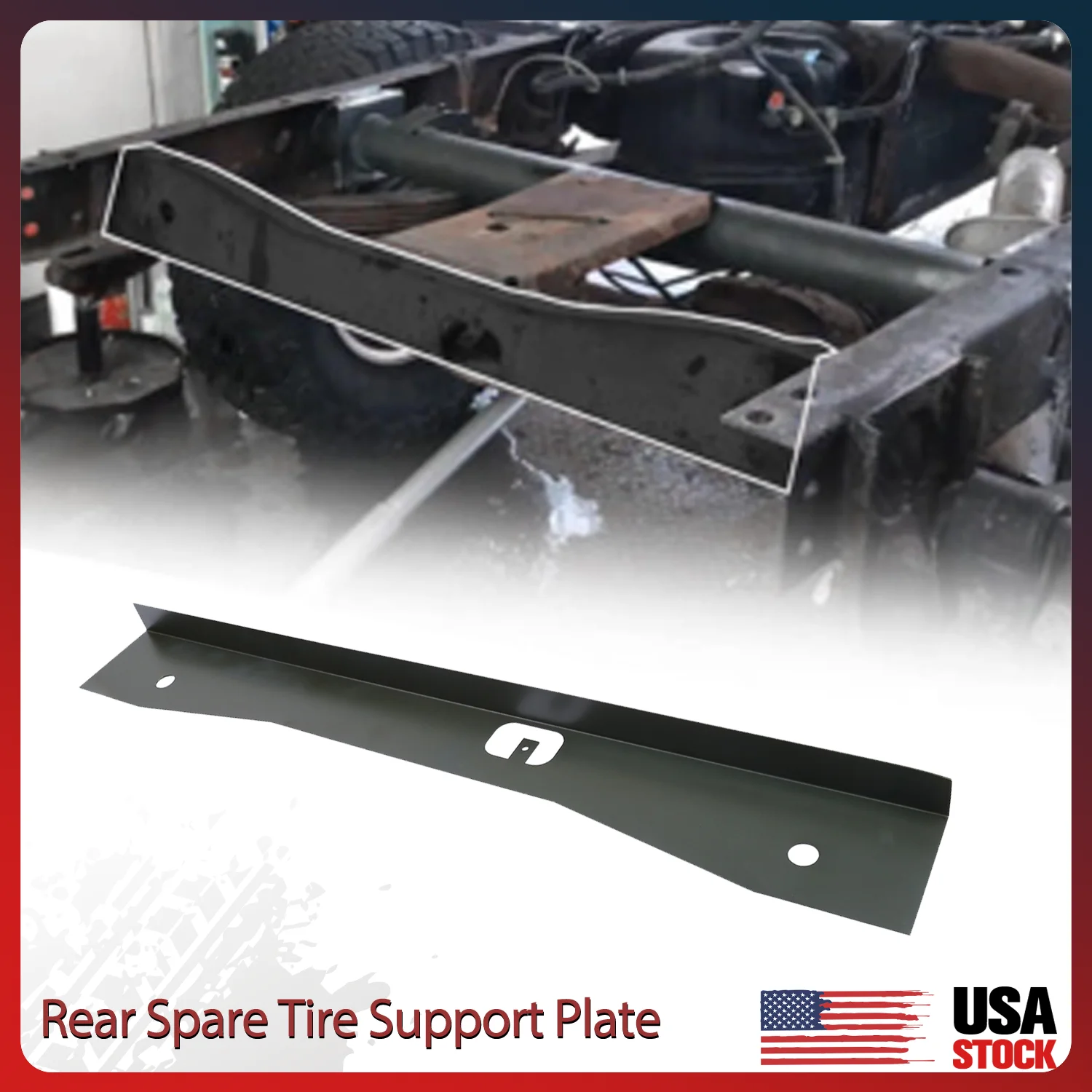 

Rear Spare Tire Frame Support Plate For Chevrolet Silverado GMC Sierra 1999-2014