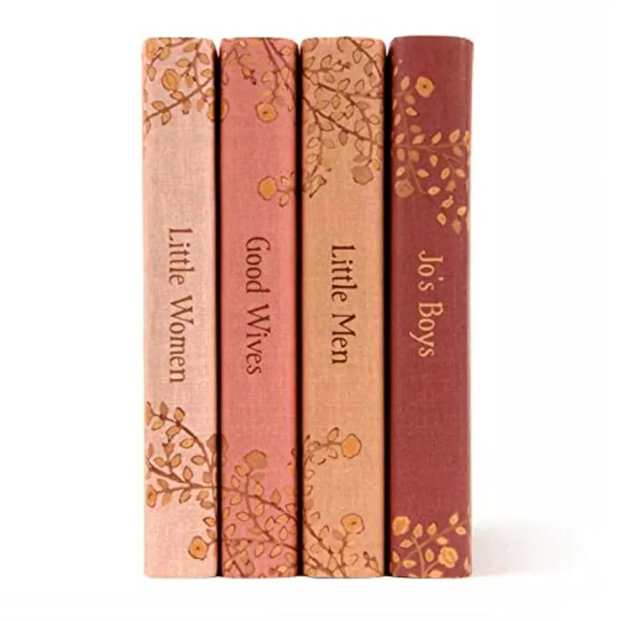 

Little Women Book Set 4-Volume Hardcover Book Set with Custom Designed Paper-Printed Book Covers Author Louisa May Alcott