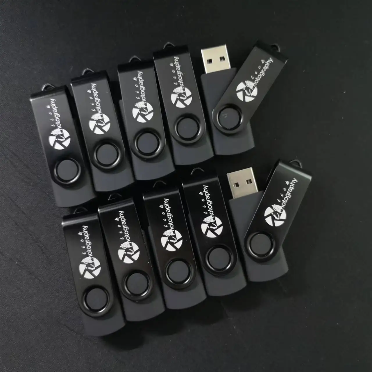 50pcs/lot Custom Logo Free 2.0 USB Flash Drive Usb 4GB 8GB 32GB 64GB Pendrive 2GB 1GB Photography Gift Memory stick