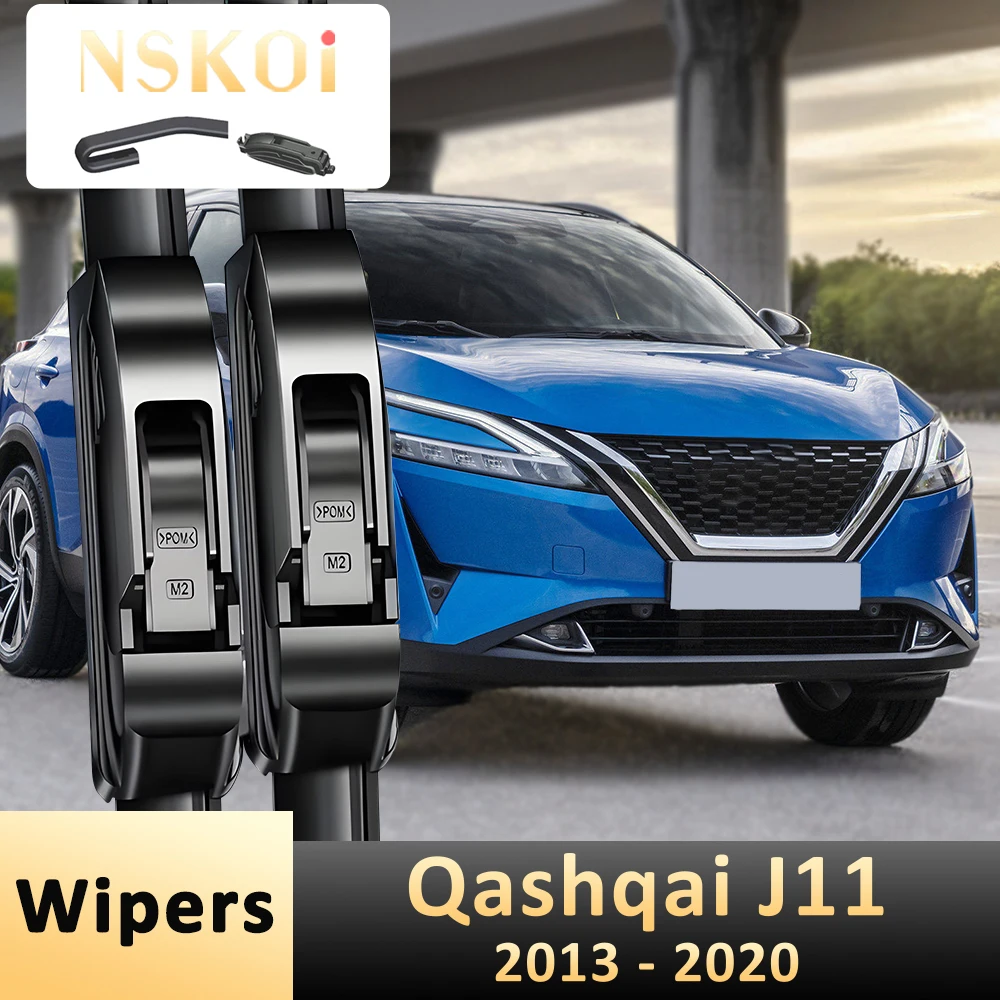 Frontscheibenwischerblätter für Nissan Qashqai J11 2013-2020 2014 2015 2016 2017 Windschutzscheibe 26''17'' Zubehör
