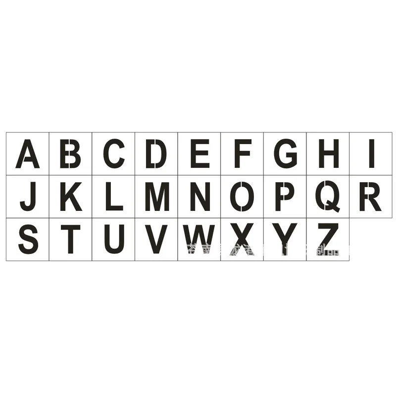 

26Pcs/Set Alphabet Letters DIY Layering Stencils Wall Painting Decor English Letters Stencil Template Reusable Painting Template