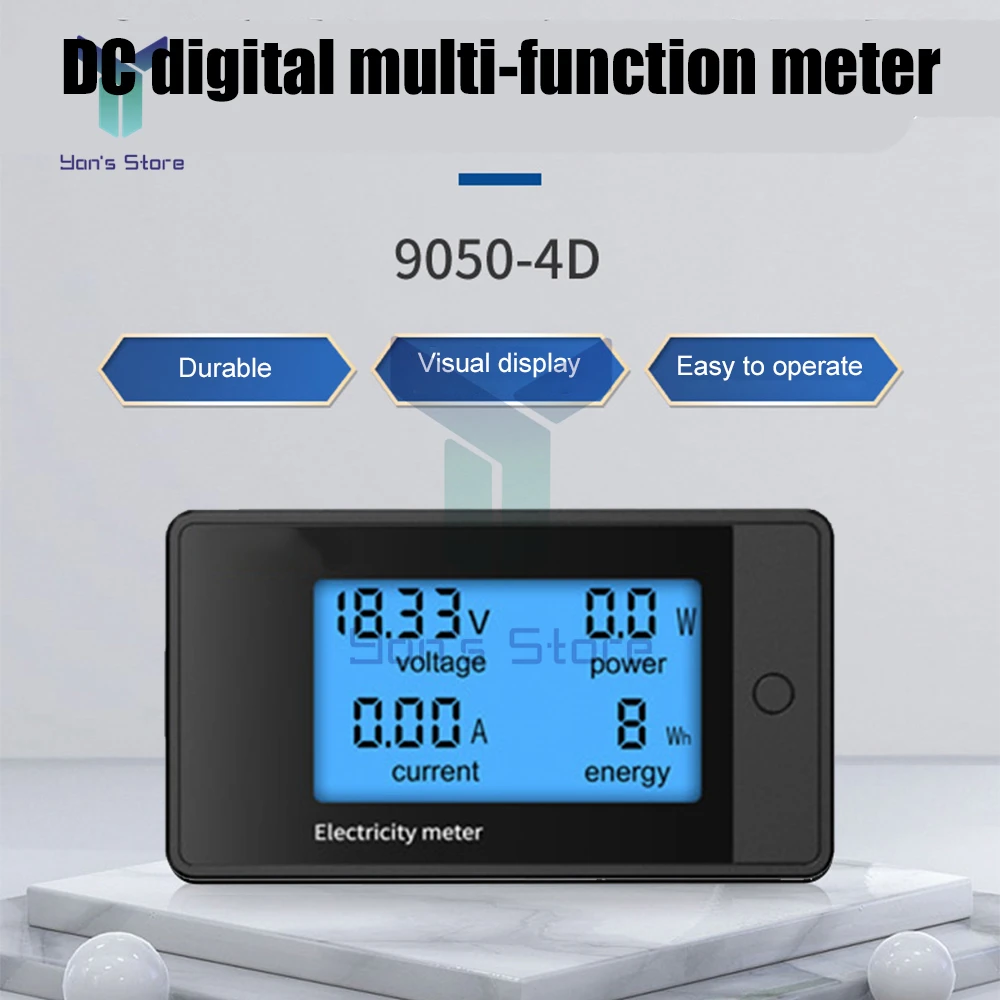 4 in 1 DC Voltage Current Power Energy Detector 50A/100A/200A Digital Meter DC 7.5-100V LCD Voltmeter Ammeter Amperimetro Shunt