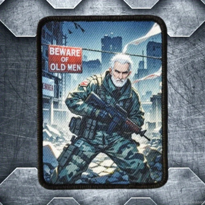 Taktische Patches, taktische ältere Moralabzeichen, Armbinden, für Kleidung, Hüte, Rucksäcke, taktische Ausrüstung, Klettverschluss