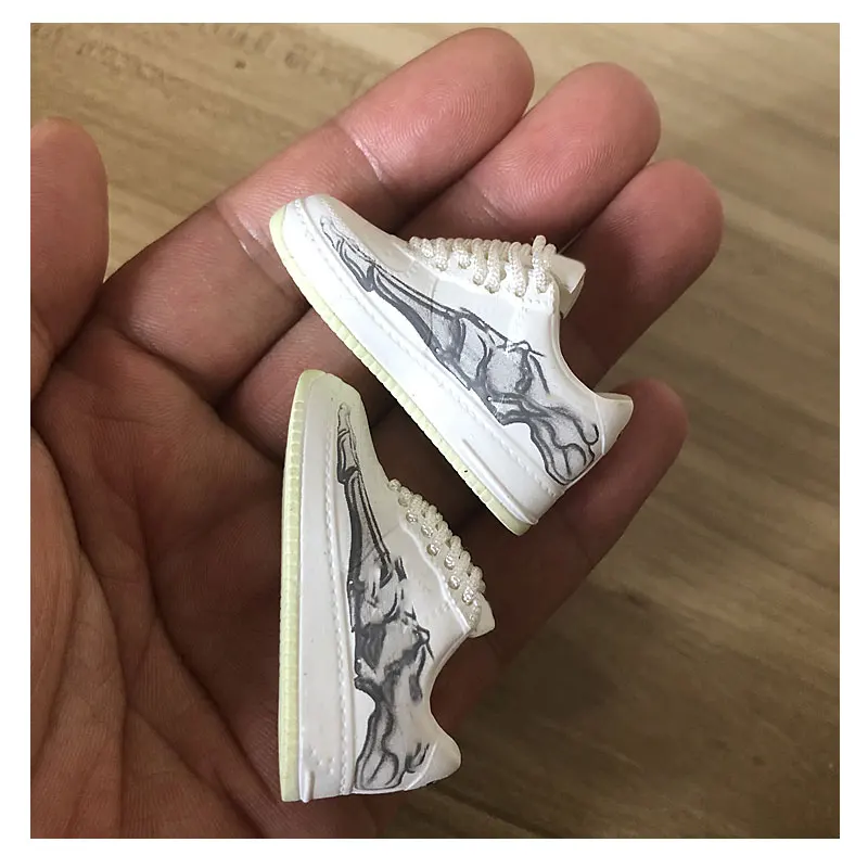 1/6 BJD Plastic Pvc Sneaker 3D Basketball Sports Doll Shoe  Suitable  for  Finger Skateboard Mini Accessories For Candy Toys