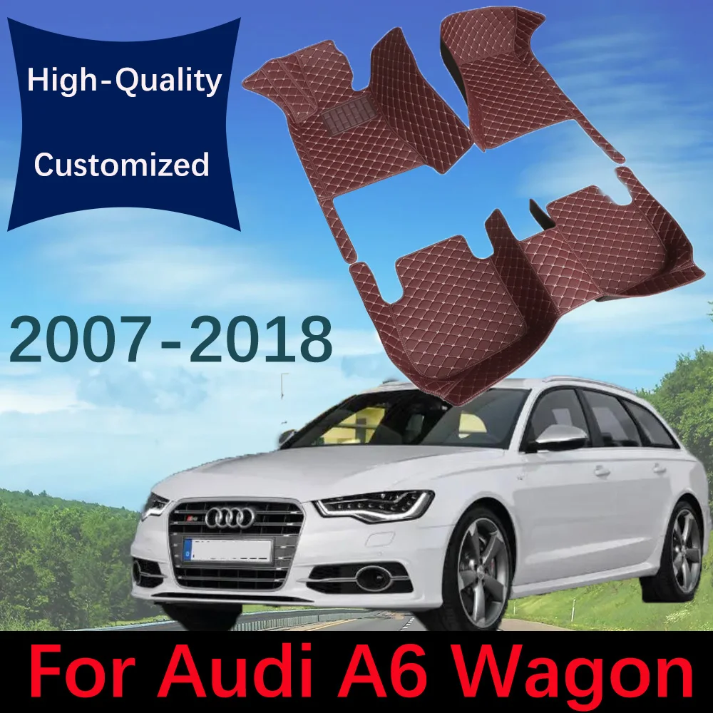 Custom Car Floor Mats For Audi A6 Wagon 2007 2008 2009 2010 2011 2012 2013 2014 2015 2016 2017 2018 Automobile Carpet Rugs