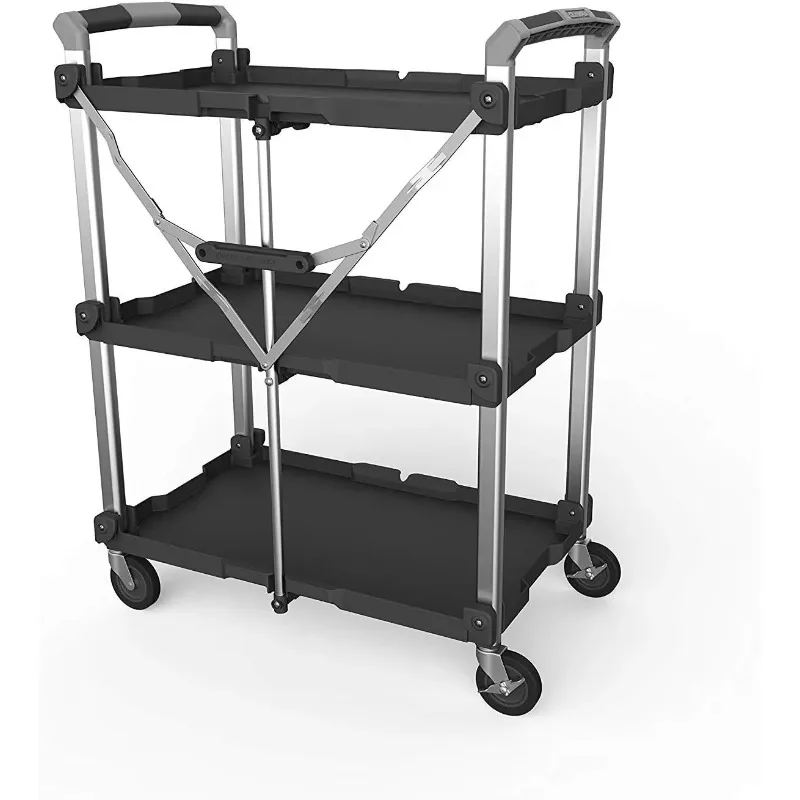 85-189 Pack N Roll Collapsible Service Cart, XL, 300LB Capacity, Black