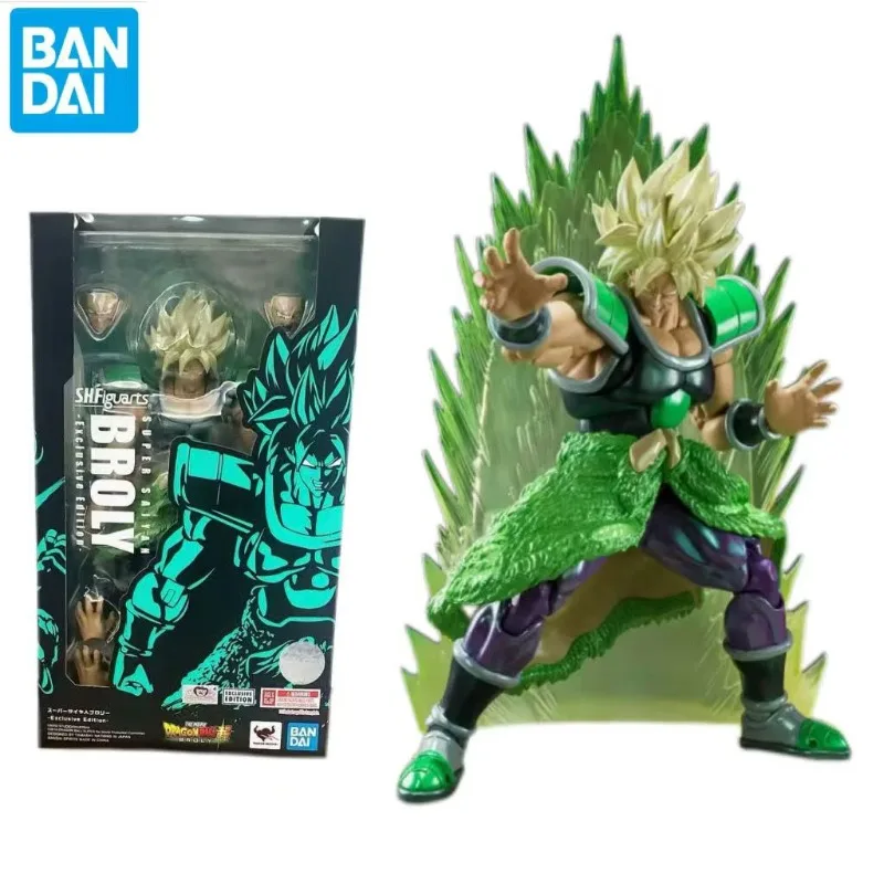 In Stock Bandai S H Figuarts Dragon Ball Z Super Saiyan Broly NYCC Battle Broly Action Anime Figures Model Toy