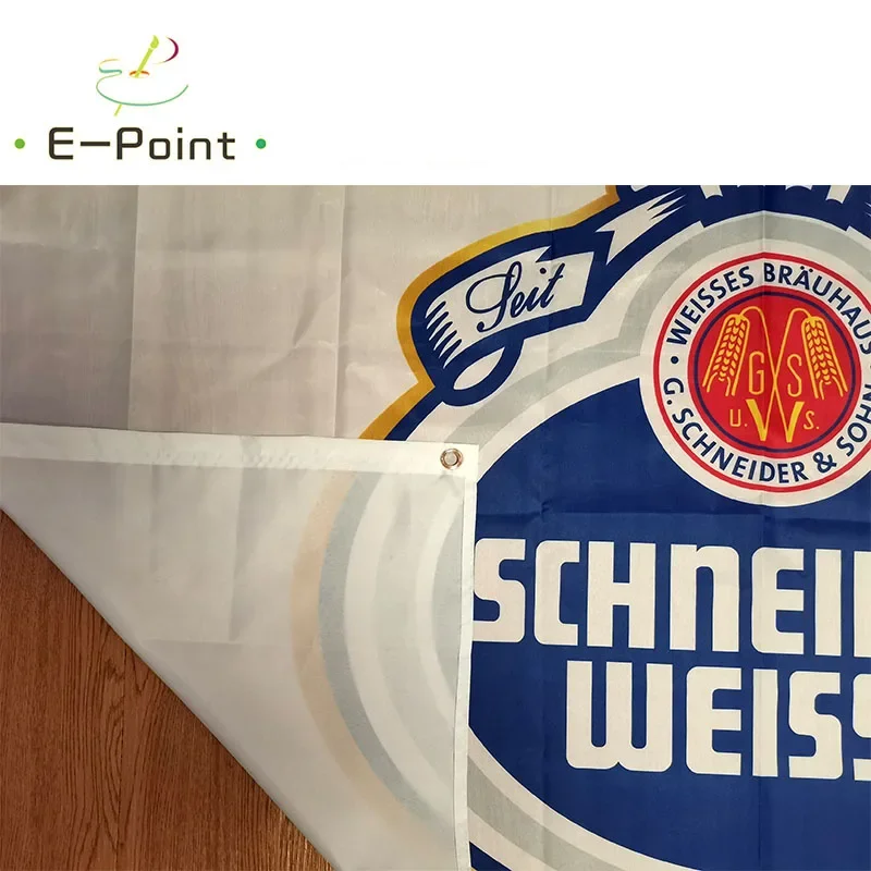 Schneider Weisse Beer Flag 3ft*5ft (90*150cm) Size Christmas Decorations for Home Flag Banner Indoor Outdoor Decor BER2