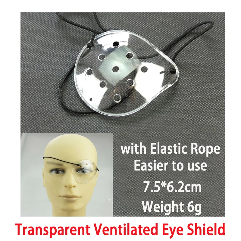 Transparent Ventilated Eye Shield  Plastic Eye Shield with 9 Holes   Needed After Cataract Surgery Eye Protection