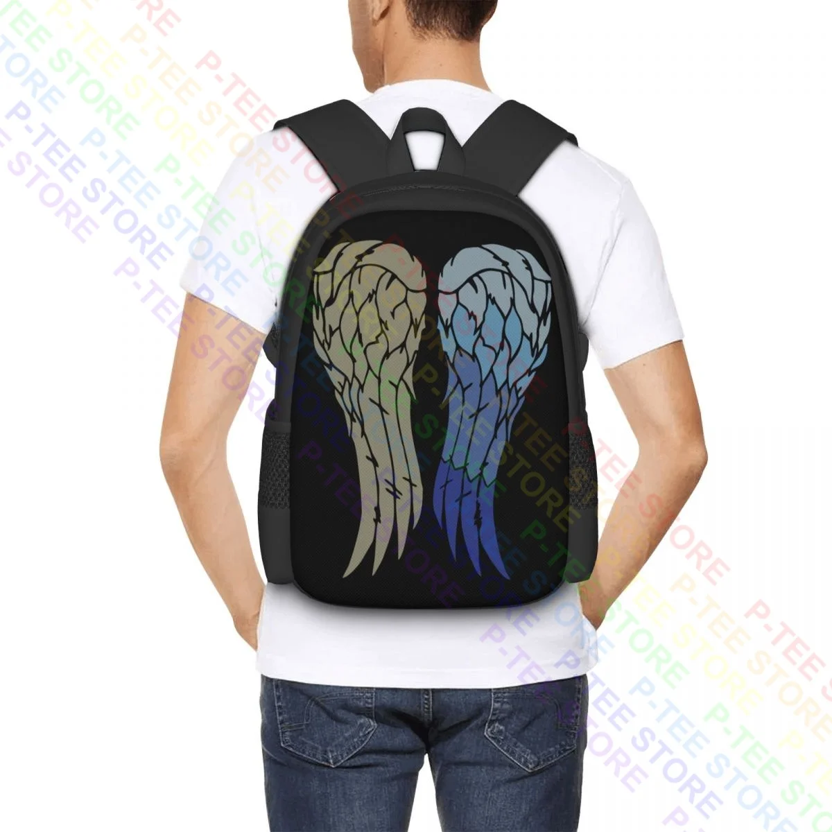 Daryl Dixon The Walker Hunter Wings Angel P-479Backpack Large Capacity School Eco Friendly