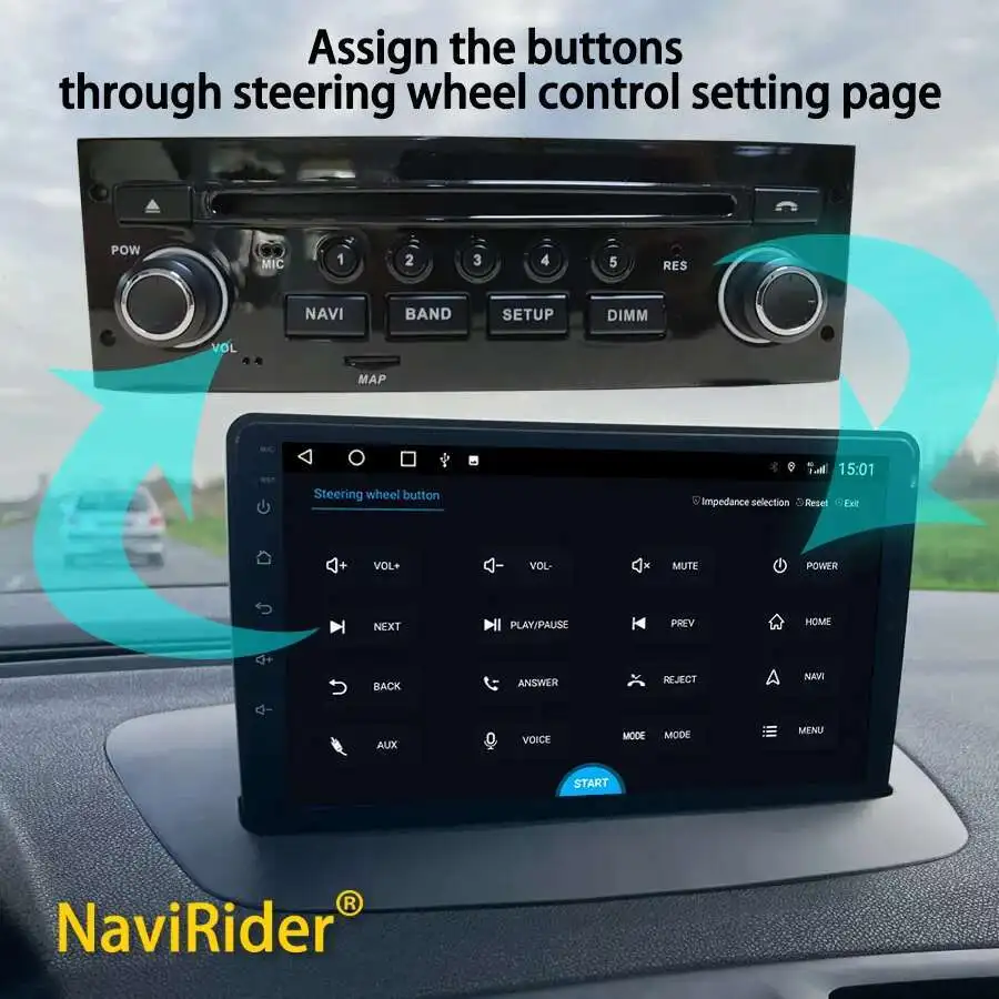 OEM Style Control Panel To Car Android Screen For PEUGEOT 207 207CC 2006-2015 For Citroen C4 C5 C-Triomphe C-Quatre 2004-2011