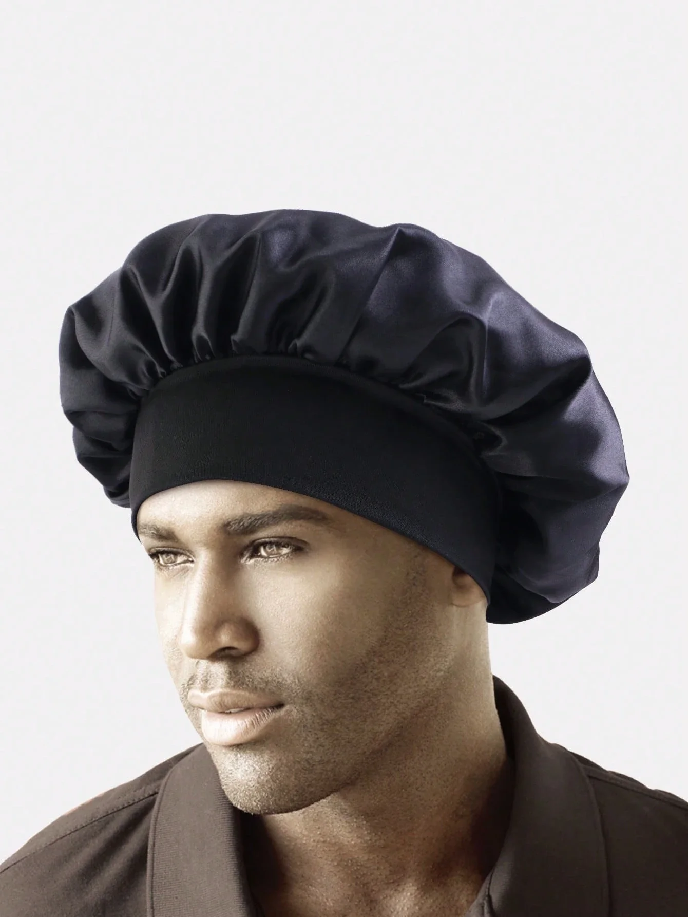 Gorro de seda para dormir para hombre, gorro para quimioterapia, gorro para el cuidado del cabello para uso diario