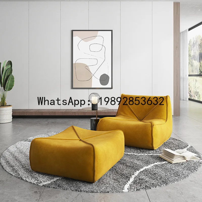 LYY Fabric Sofa Chair Lazy Single Leisure Caterpillar Vintage Bedroom Living Room Small Sofa