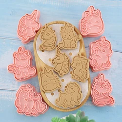 6pcs Unicorn Cookie Cutters Baking Biscuit Mold Diy Bakeware Kitchen Baking Pastry Tools Cake Mold Unicorn Party Favor Supplies