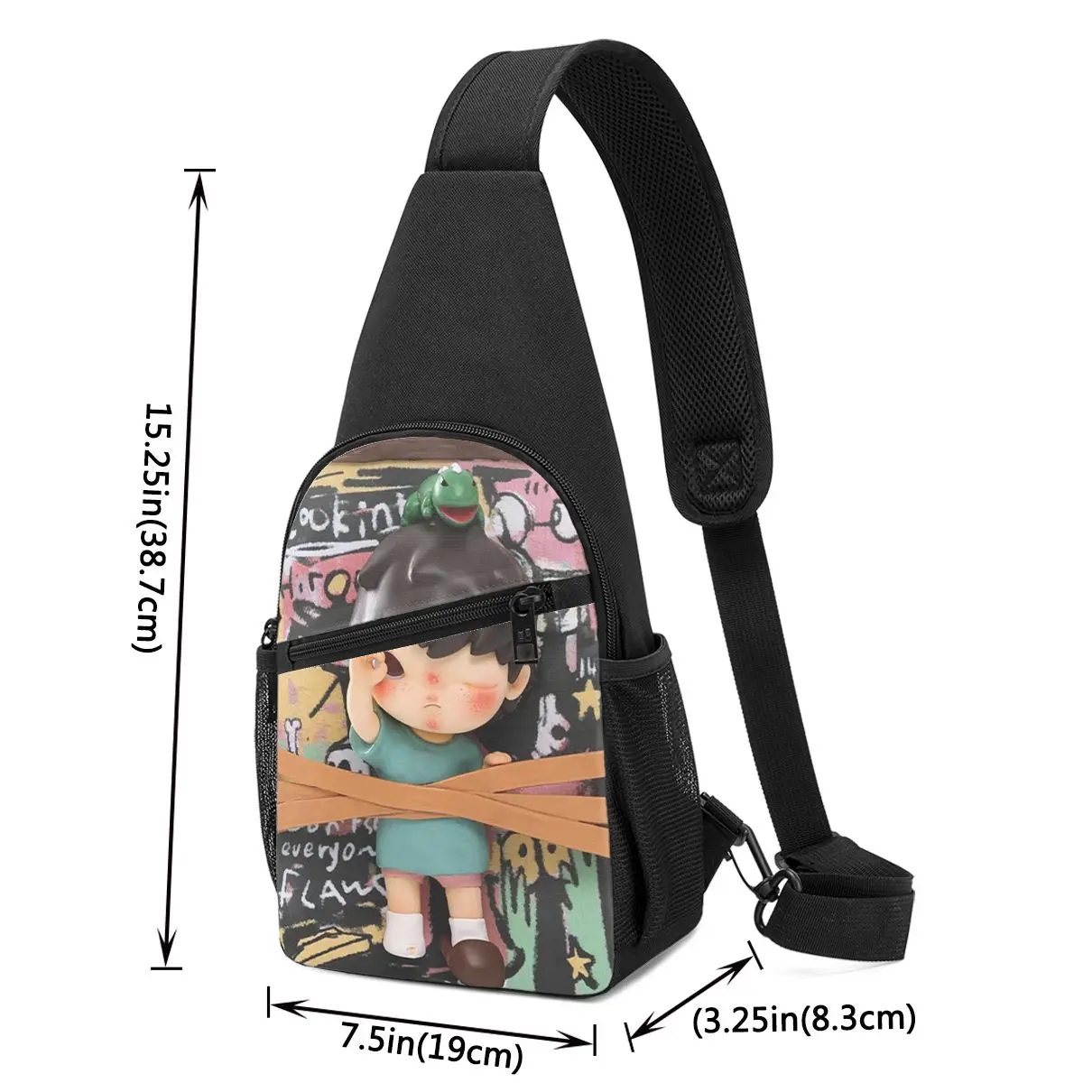 Hirono Seeing Chest Bag Men Sling Crossbody Backpack Chest Bag Travel Hiking Daypack Shoulder Bag