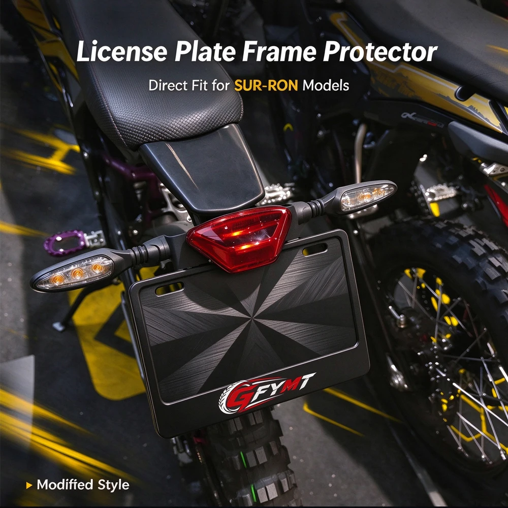 License Plate Frame For Sur-Ron Storm Bee Ultra Bee Light Bee Electric Dirt Bike Number Plate Frame Customizable LOGO Parts