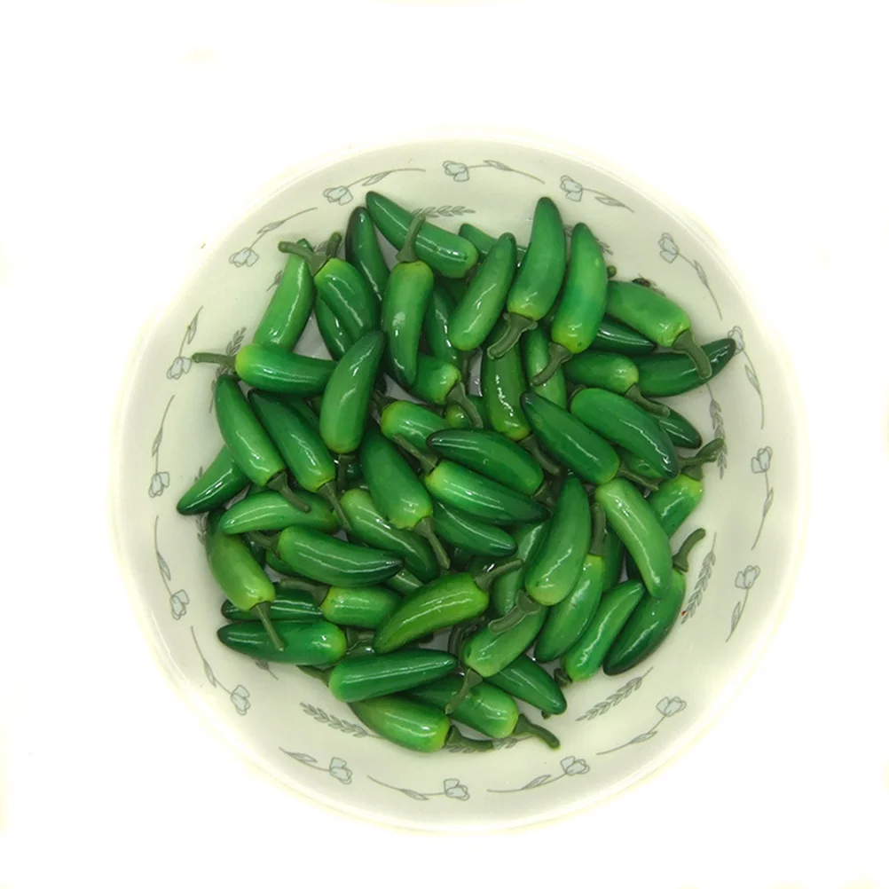 

60Pcs Simulation Peppers Mini Colorful Bubble Peppers Mini Fruits Vegetables Accessories Educational Gift for Family and Kids