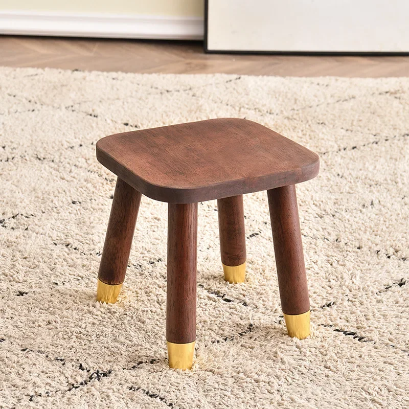

Solid Wood Multi-Function Mini Stool Modern Style Household Shoes Stool Footrest Bench Living Room Ottoman