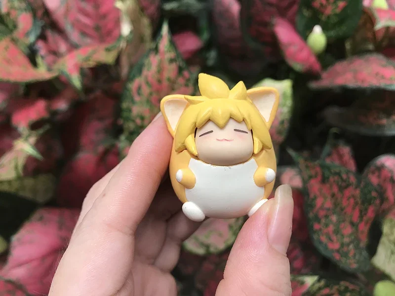 Bandai Kawaii Cute Cat Pendant Kagamine Rin Kagamine Len Hatsuns Mikuu High Quality Figure Anime Doll Model Toy Collection Gifts