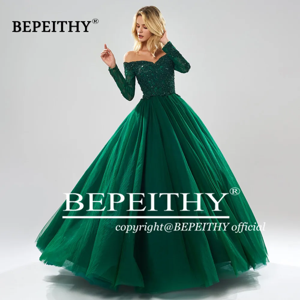 BEPEITHY-vestido quinceanera sem alças para mulheres, mangas compridas, vestido de baile, vestidos de festa, elegante vestido de baile, ocasião formal, 2023