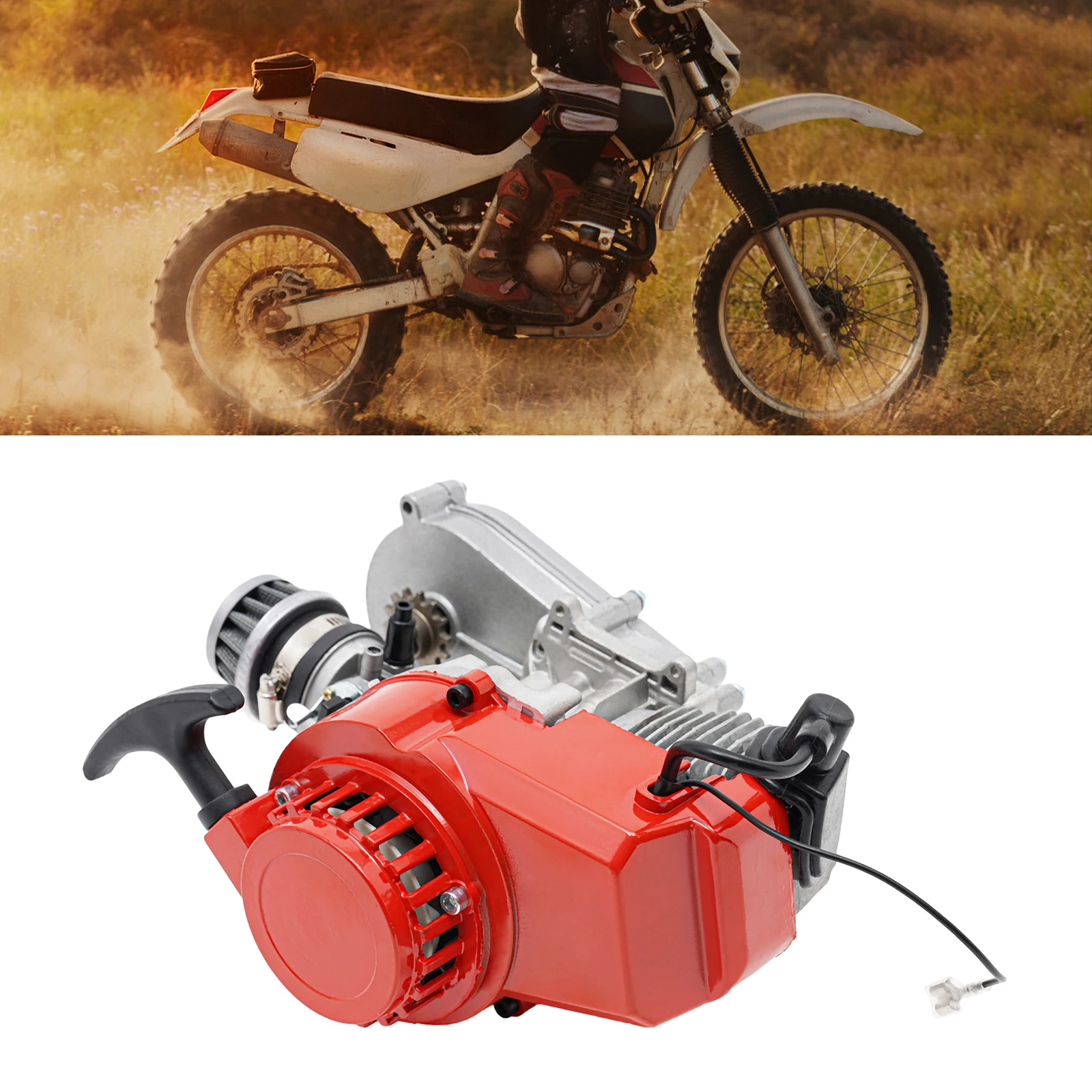 محرك 49cc للطرق الوعرة محرك ثنائي الأشواط مع محرك قوي لدراجة الجيب للدراجة الترابية الصغيرة أو دراجة الشاطئ، المركبات أو السكوتر