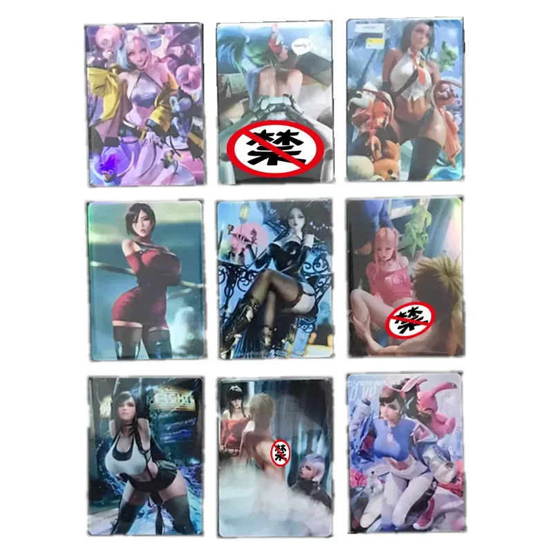 

9 шт./компл. самодельная аниме-карта Pokémon Tifa Heroine двумерная ACG Beauty сексуальная телесная карточная игрушка игра подарок коллекционная карта комиксов