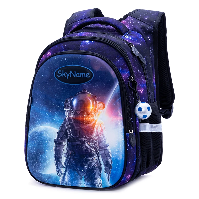 Cartoon 3D Kinder Orthopädische Schule Taschen für Kinder Raum Astronaut Rucksack Leichte Wasserdichte Primäre Jungen Schulranzen