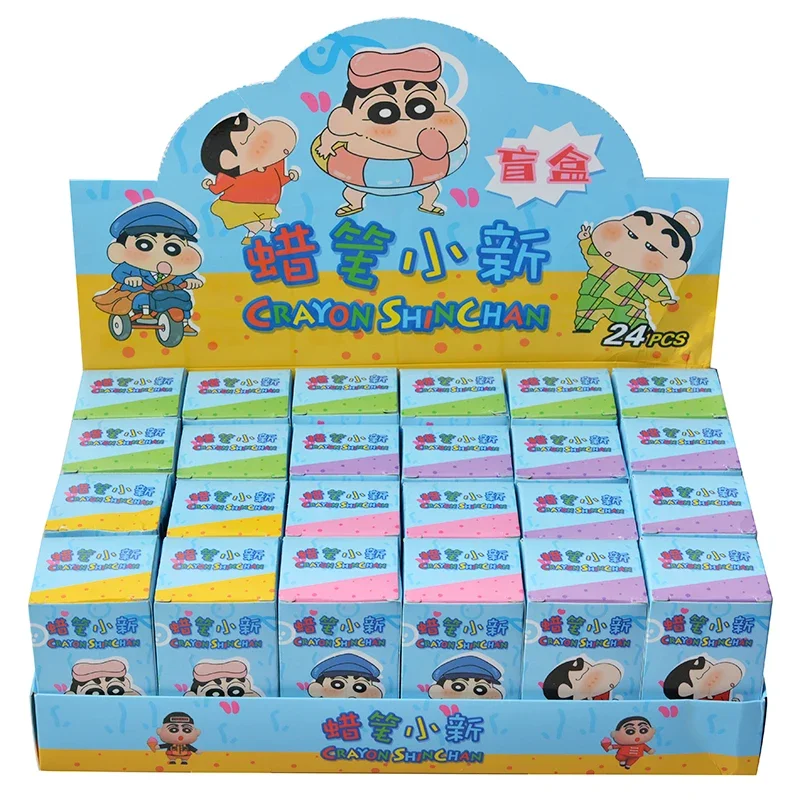 New in Hot Crayon Shin-chan Classic Anime Characters Blind Box 24Pcs Model Keychain Decoration Collection Children\'s Toys Gift