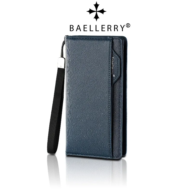 Baellerry Luxury Brand Men's Phone Handbag Credit Card Package Business Large Capacity Wallet for Men