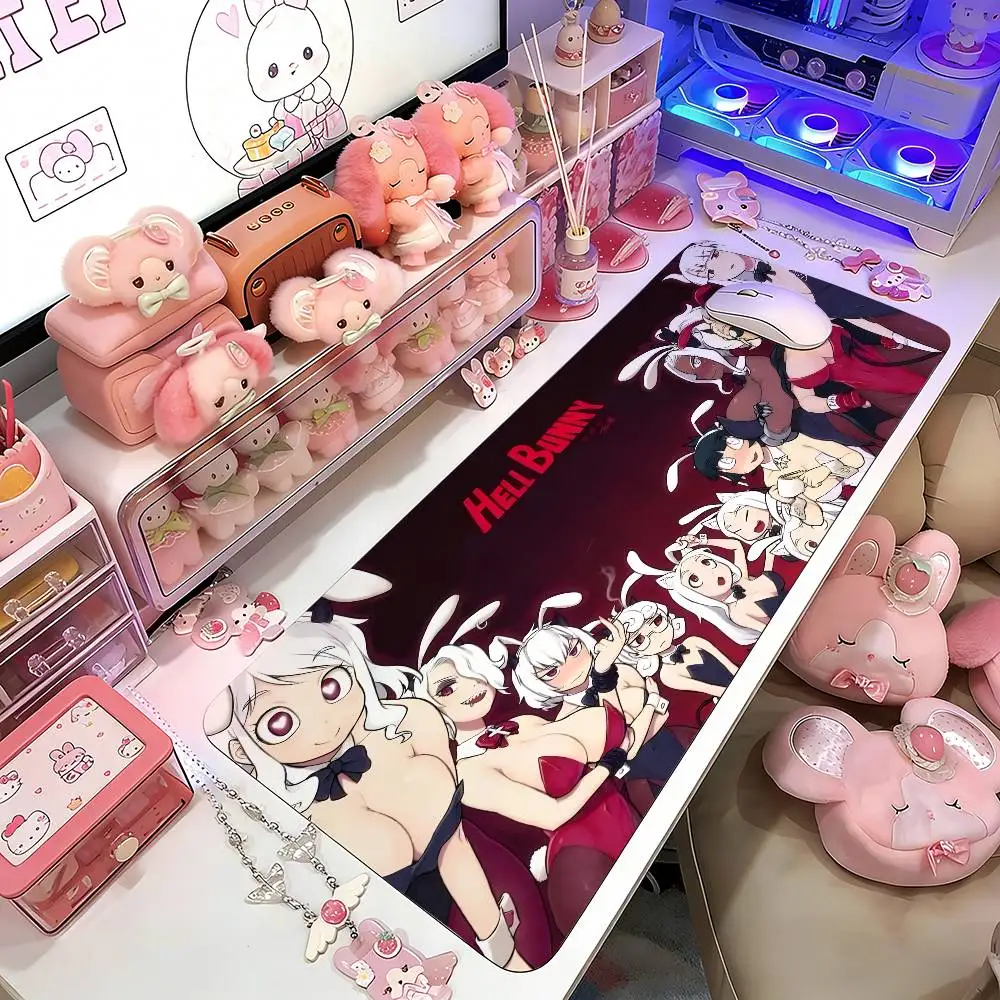 Alfombrilla de ratón H-Helltaker de Anime, alfombrilla de escritorio para juegos, alfombrilla de ratón Sakura, alfombra de oficina de Anime, alfombrilla para teclado de jugador, escritorios de ordenador