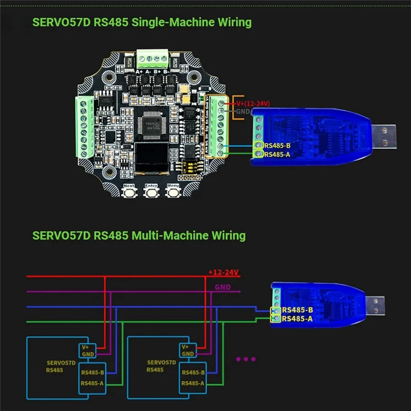 MKS SERVO57D MB PCBA NEMA23 Closed Loop Stepper Motor Driver CNC 3D Printer For Gen L FOC Quiet And Efficient-T44C