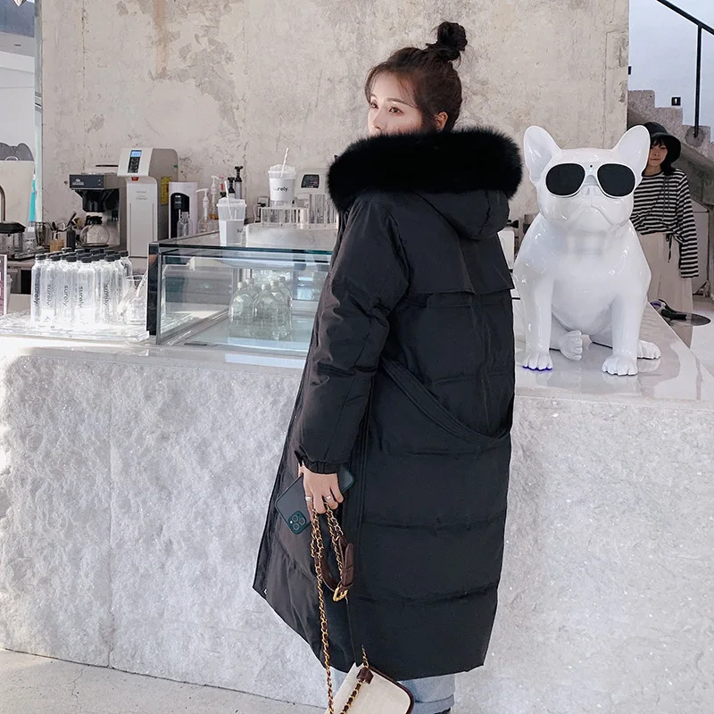 2025 nouveau col en laine à capuche veste d'hiver Parkas femmes épais chaud coton coussin vers le bas manteau Parka manteau hiver vêtements d'extérieur longs