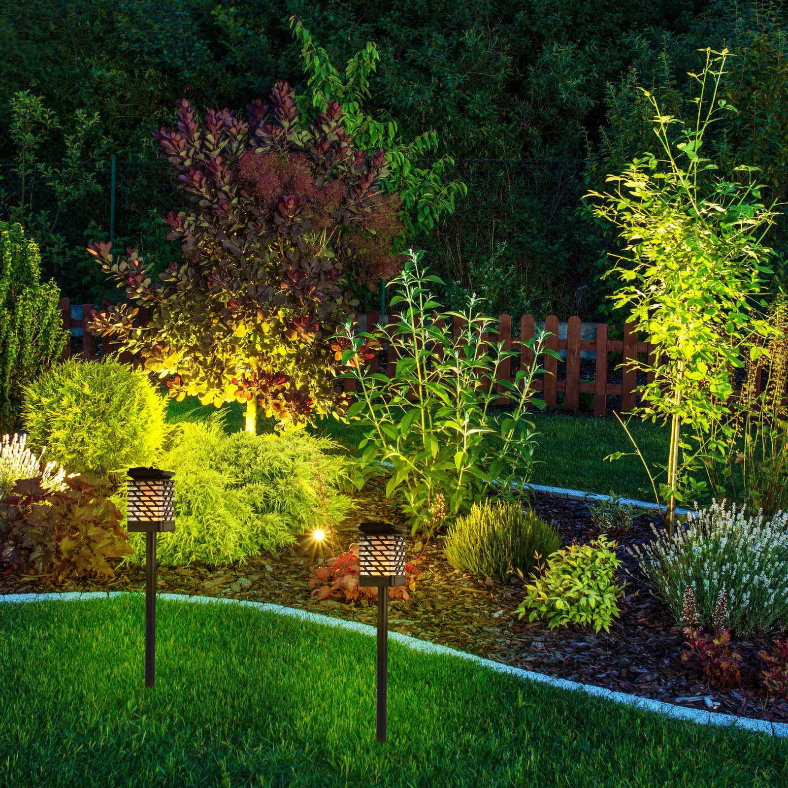 

1pc Retro Lights Black Waterproof Outdoor Garden Lawn Hanging Path Light 10Hrs Illumination Energy Saving 6-8Hrs