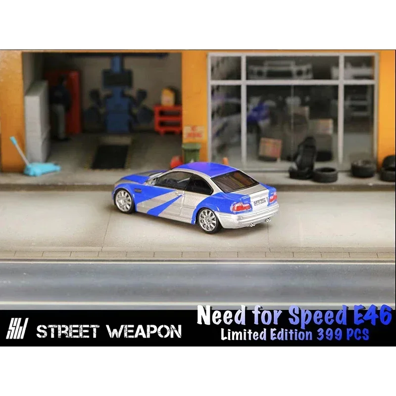 Street Weapon 1:64 NFS E46 M3 Diecast Diorama Car Model Collection Miniature car