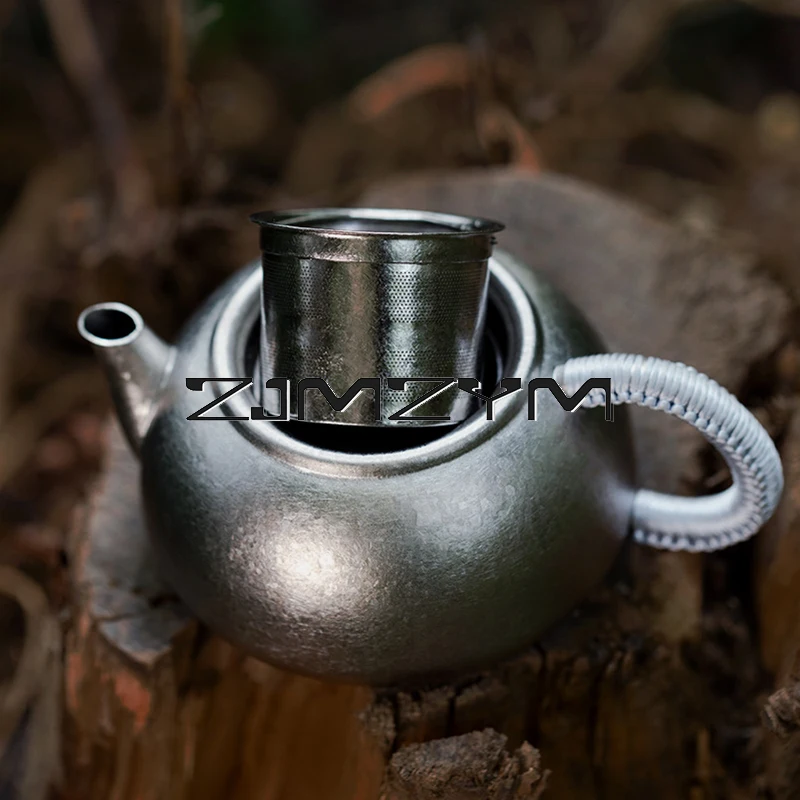 Outdoor Pure Titanium Teapot  Pot Tea Set Titanium Teacup Portable Tea Set Titanium Kettle