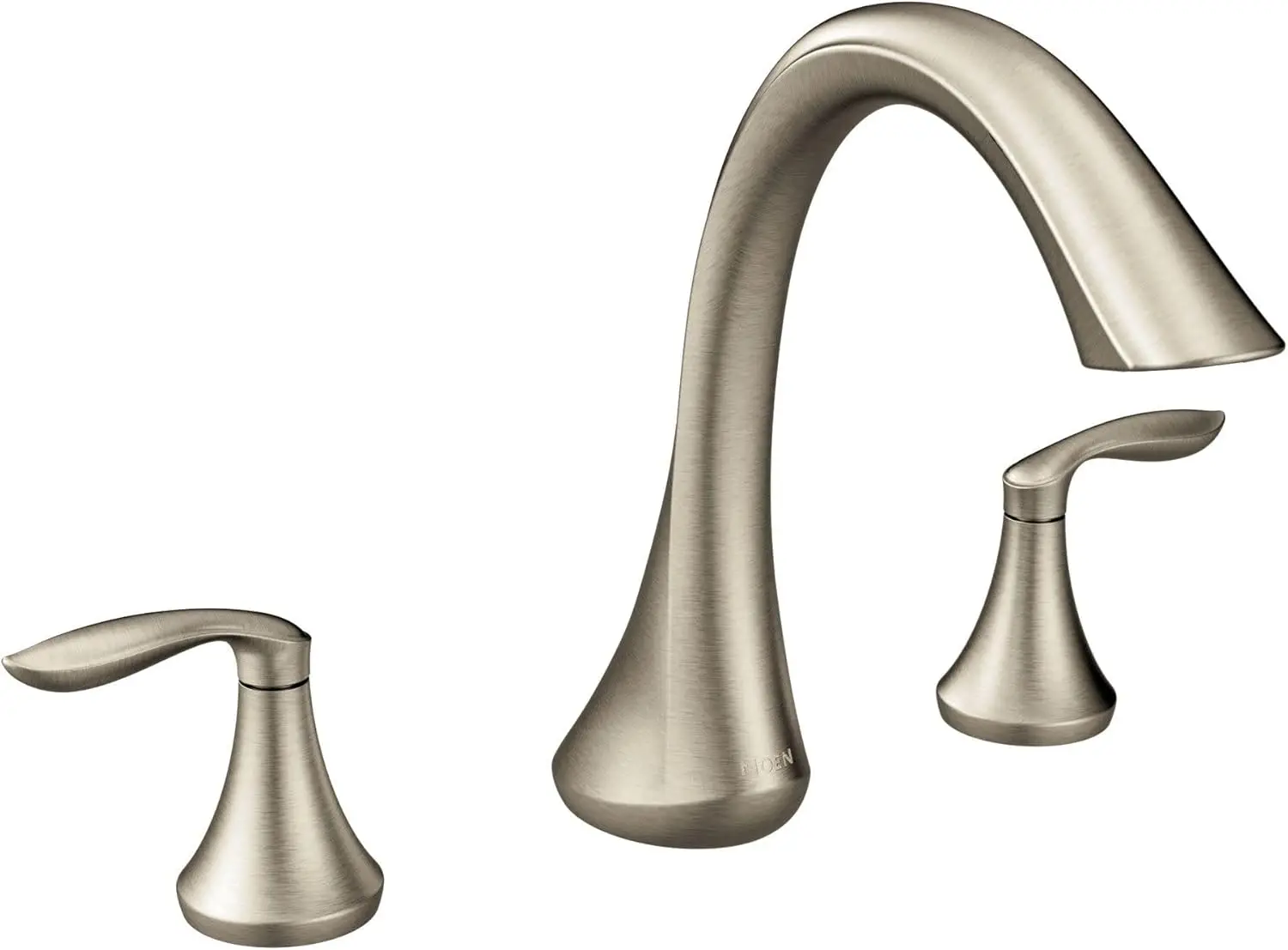 Eva Brushed Nickel Transitional Two-Handle Deck Mount Roman Tub Faucet Trim Kit Valve Required Superior Quality