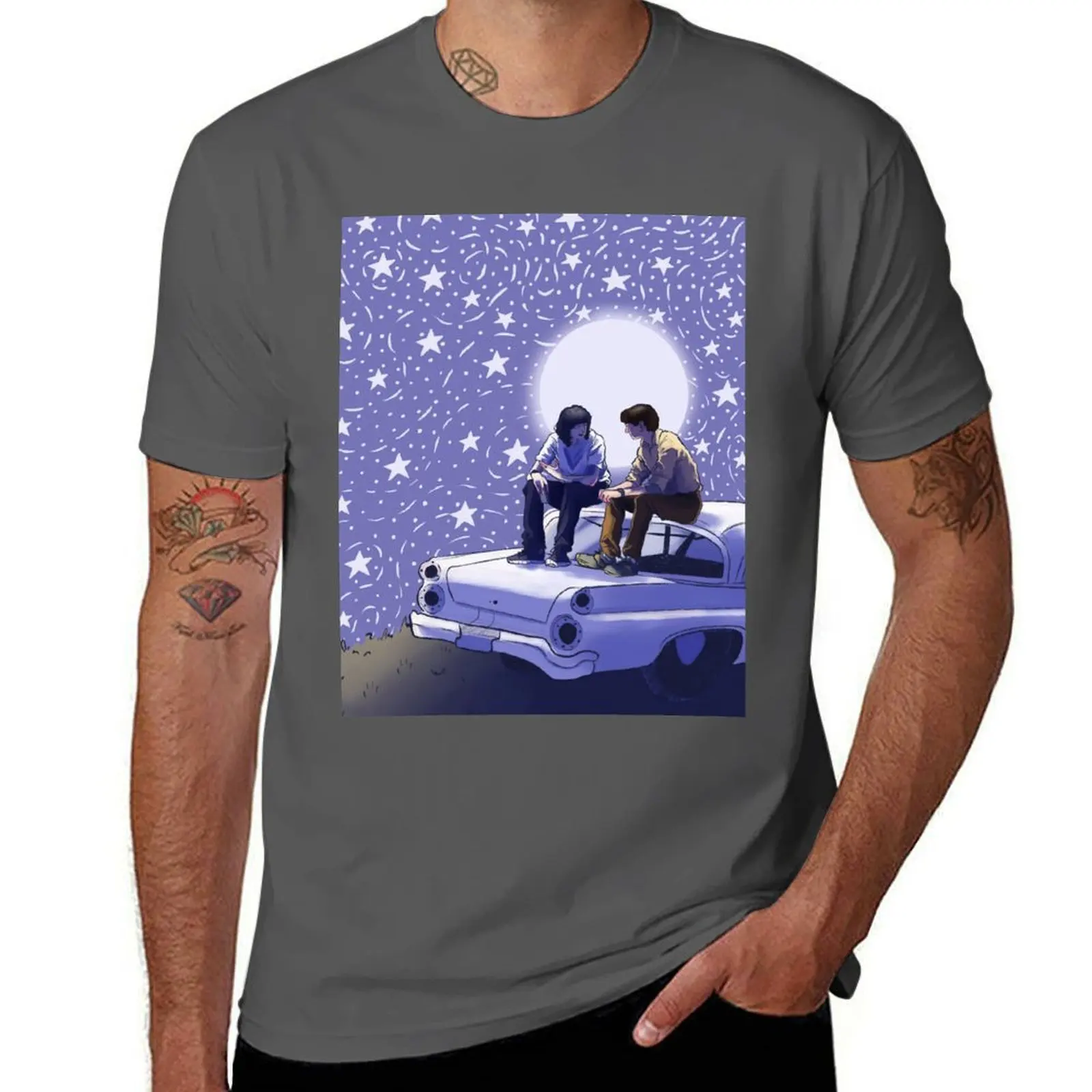 

night sky byler star T-Shirt Functional Casual Short Sleeve Tee