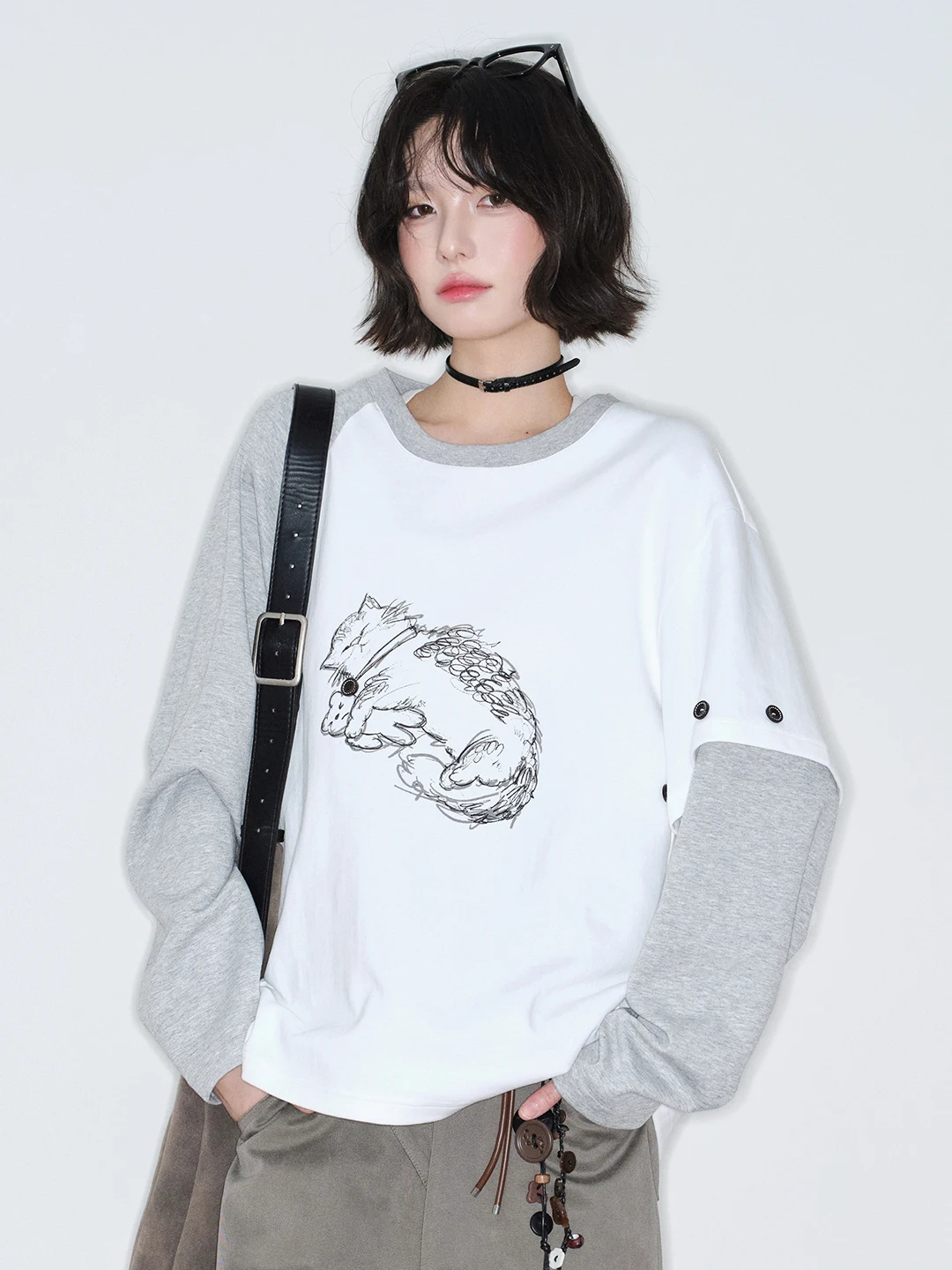 

Новая женская длинная футболка весна 2026 с принтом, лоскутная, разноцветная, мягкая, удобная, дышащая, из хлопка...