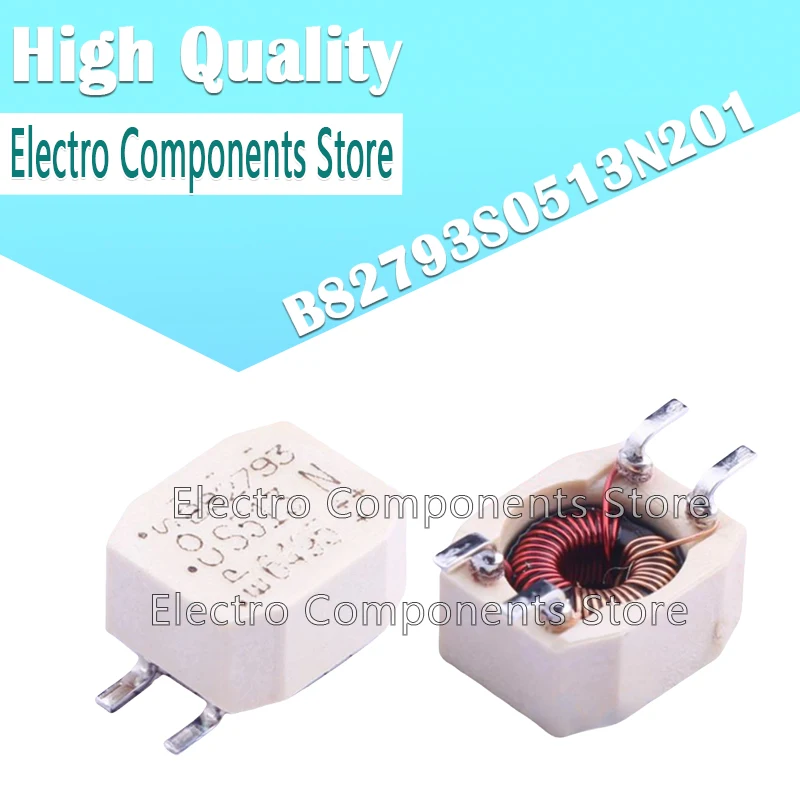 2PCS B82793S0513N201 Common-mode chokes SMD4 Common Mode Chokes / Filters 51uH 800mA 30% 7.1x6mm SMD Data and signal line chokes