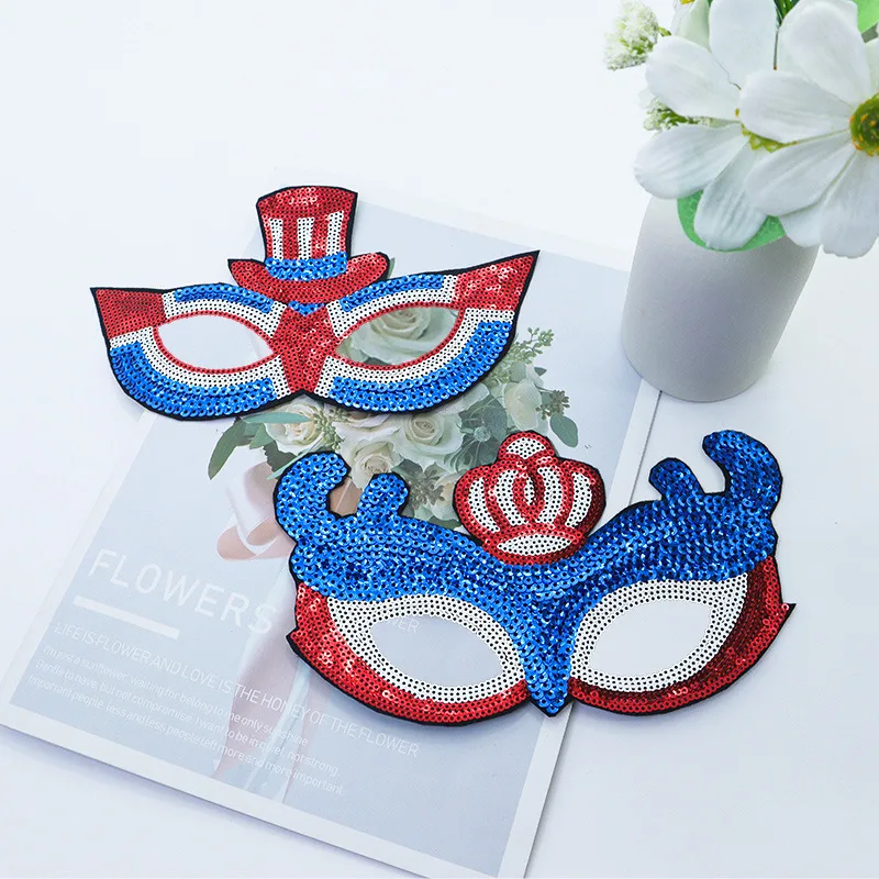 

American Independence Day mask sequin charm mask suitable for holiday makeup dance mask party carnival Halloween cocktail