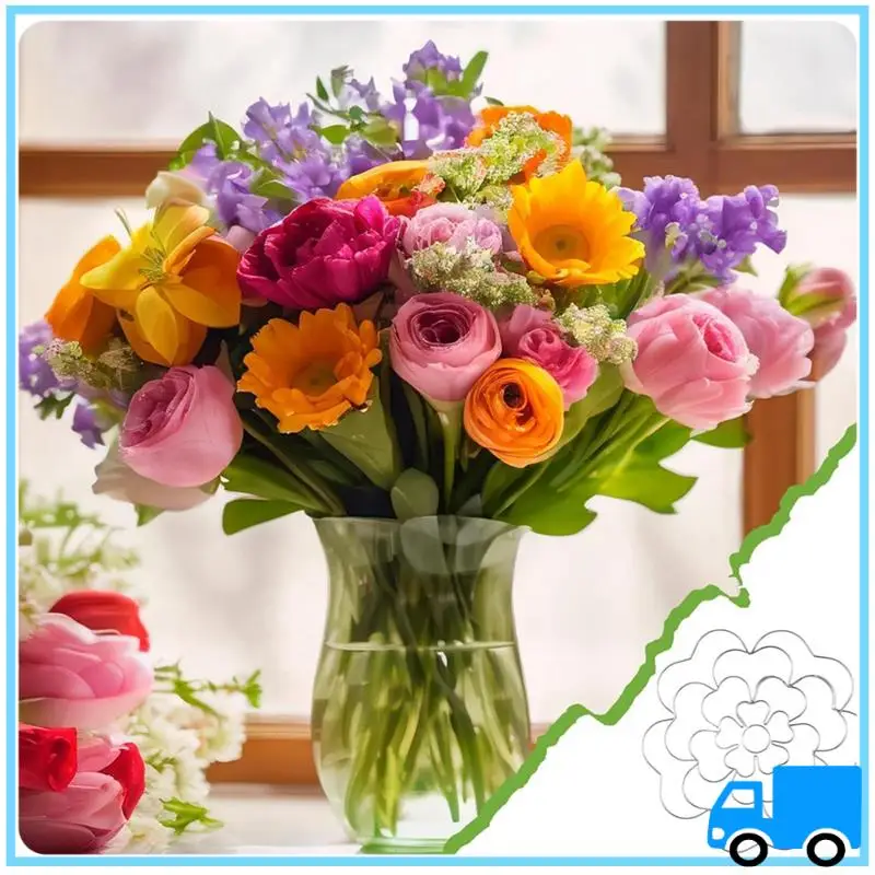 

Latest 6 Pcs Bouquet Holder Stainless Steel Flower Frog Flower Arranging Supplies Floral Grid Organizer (5In, 68In)