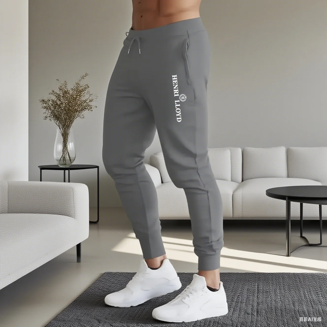 

Удобные дышащие мужские облегающие повседневные брюки, свободные длинные брюки с манжетами, весна-осень, новый стиль, легкие мужские брюки