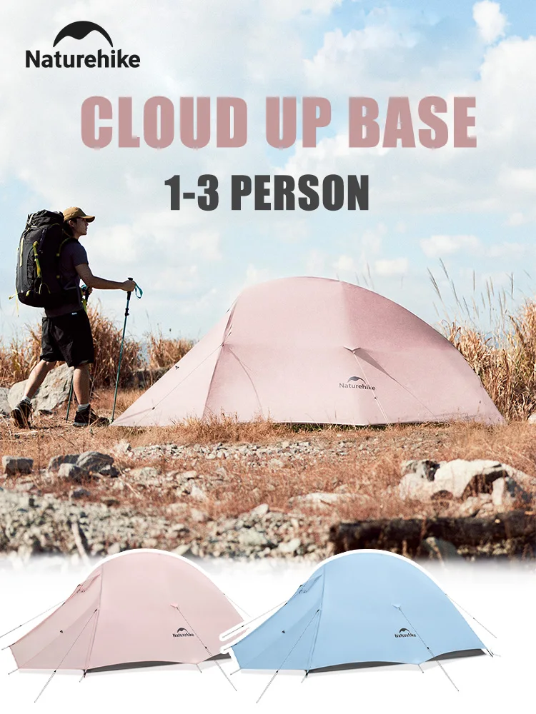 Naturehike Cloud Up Base Tent 1-3 Person Camping Ultralight