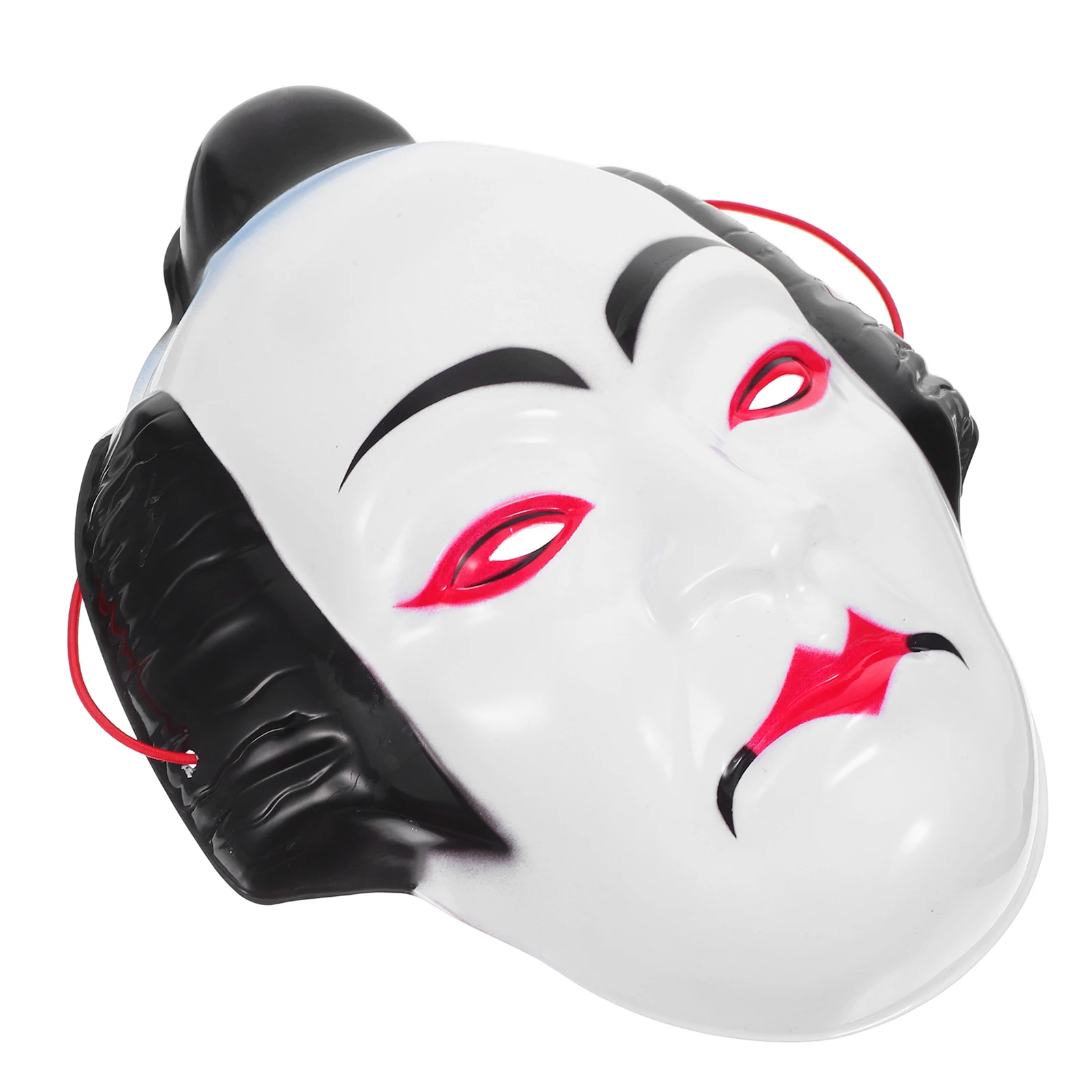 

Kabuki Mask Costume Japanese Style Samurai Face Half Kitsune Ninja Decorative Item cosplay mask festival stage