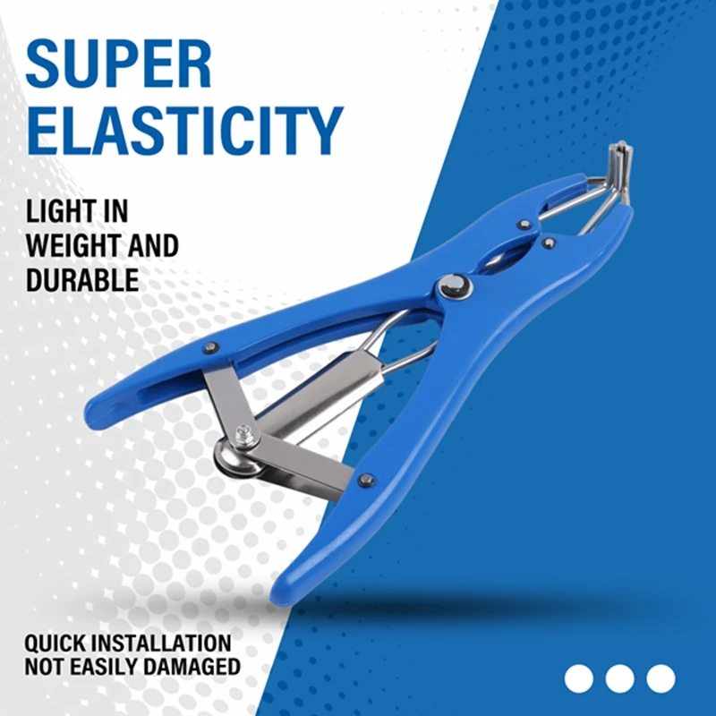 DTA5 Elastrator Castration Banding Tool Tail Docking Kit for Puppies Balloon Stretcher Filling Pliers 100 Rings