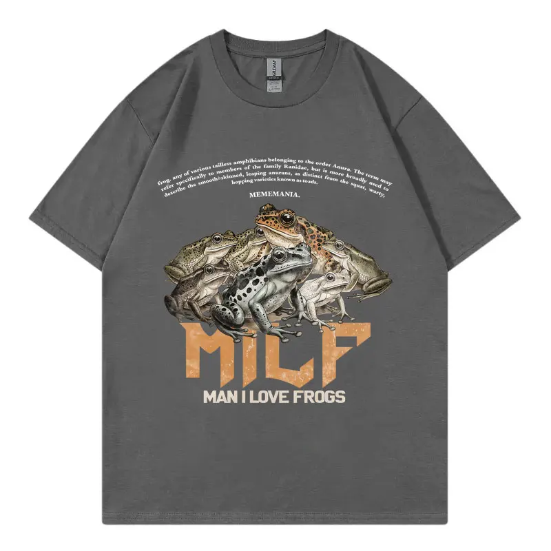 رجل أنا أحب الضفادع مضحك ميمي الجرافيك تي شيرت الرجال النساء خمر موضة قصيرة الأكمام تي شيرت الصيف عادية فضفاض القطن تي شيرت