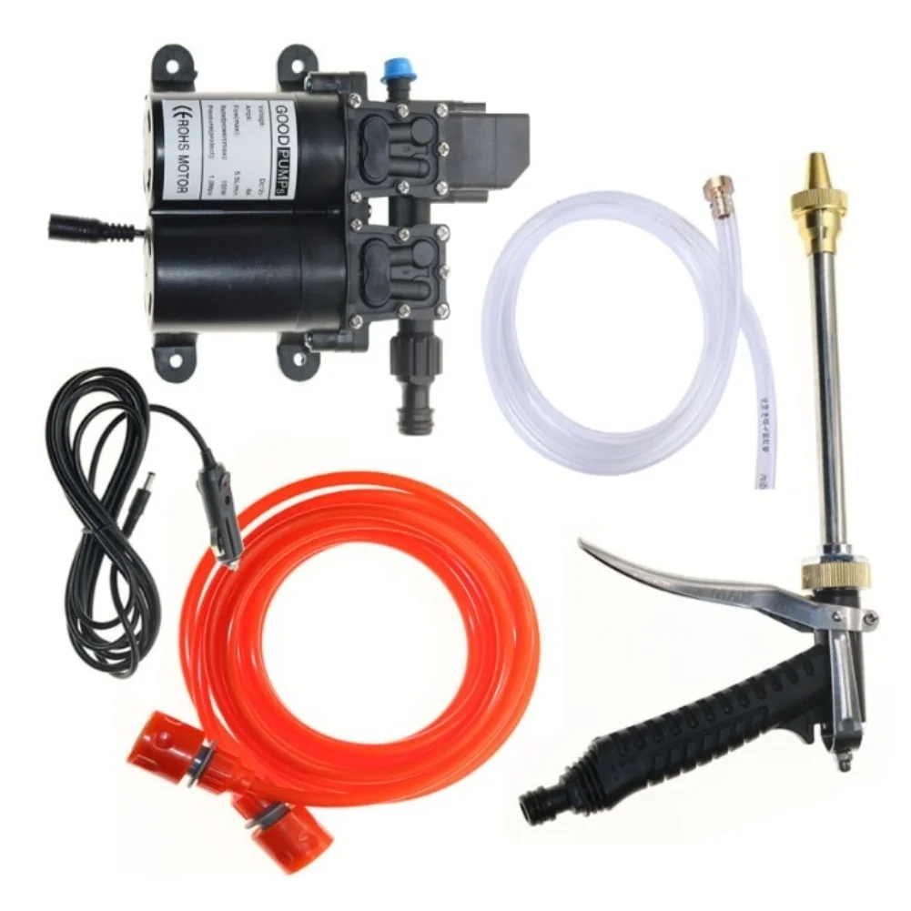 12V Self-Priming Portable Water Pump for Car Detailing Stations HVAC Technician Tools and Outdoor Equipment Rinse Support